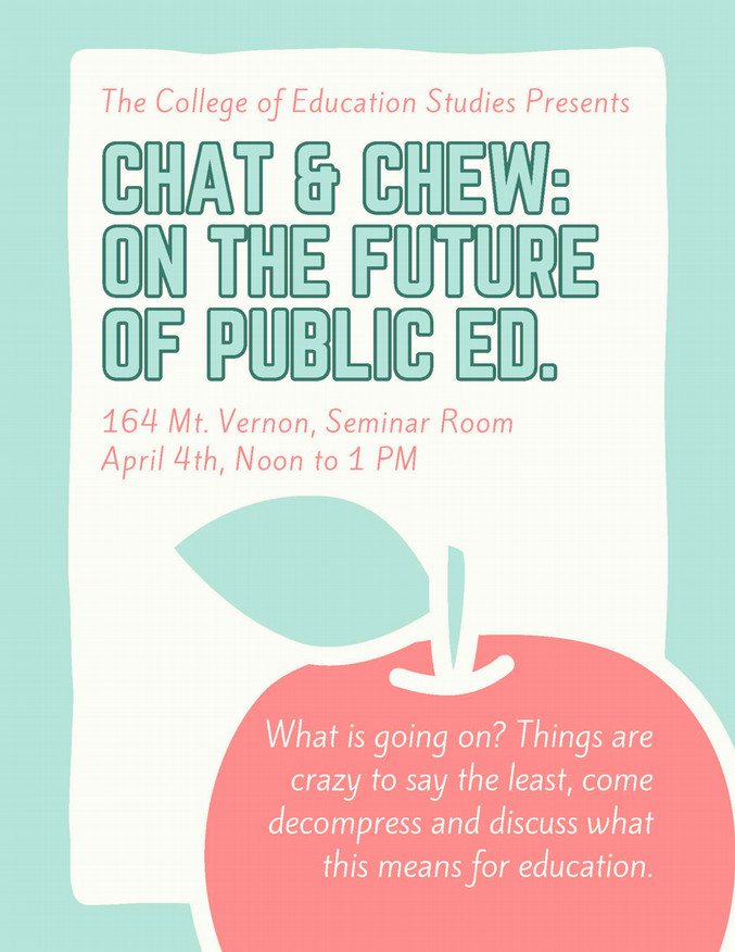 Chew and Chat about the Future of Public Education